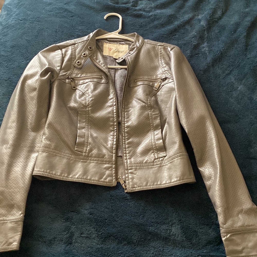 Guess - Grey leather jacket